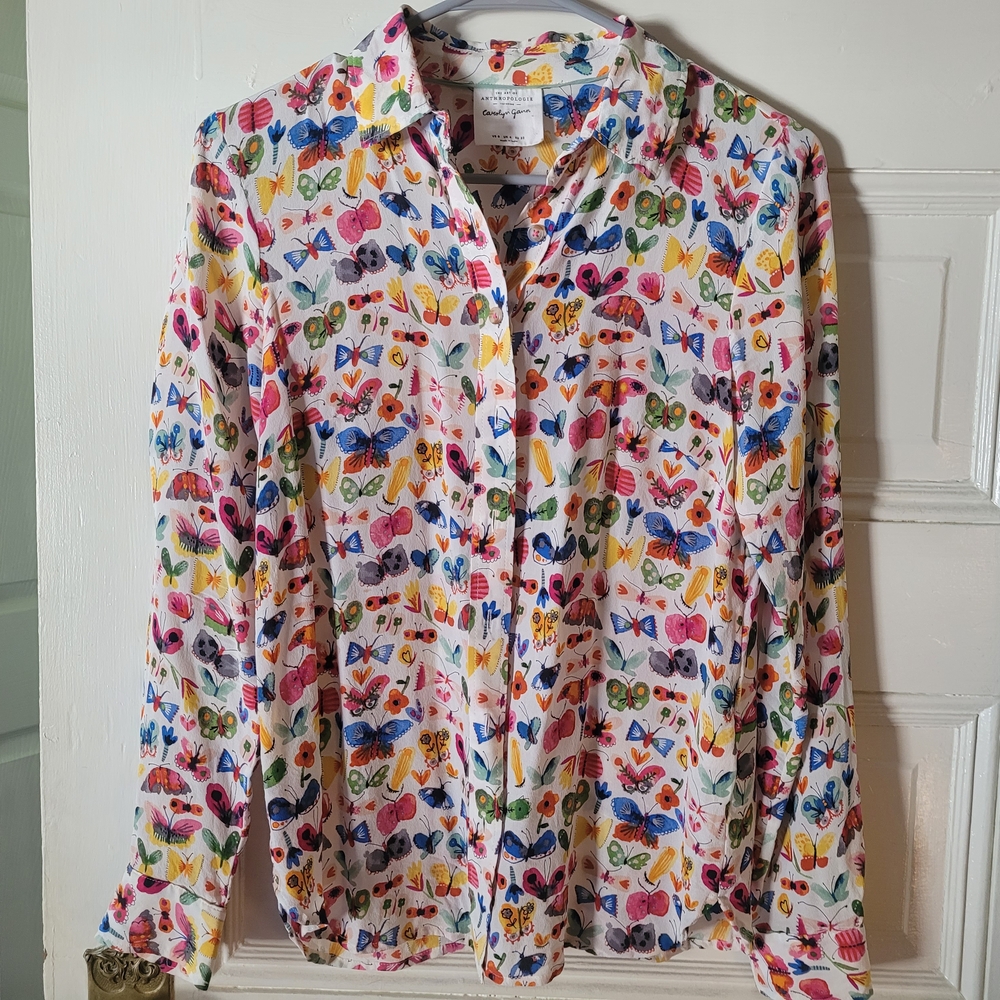 Colorful Patterned Button-Up Shirt